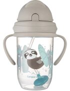 Canpol Babies Exotic Animals Cup With Straw чаша със сламка Gray 1 бр.