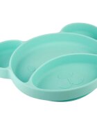 Canpol Babies Suction plate Bear разделена чиния с вендуза Turquoise 500 мл.