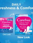 Carefree Cotton Flexiform дамски превръзки без парфюм 56 бр.
