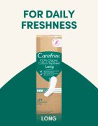 Carefree Organic Cotton Long дамски превръзки 24 бр.
