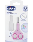 Chicco Baby Moments детска ножица със закръглен връх 0m+ Pink 1 бр.