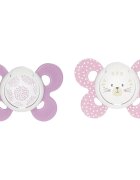 Chicco Physio Comfort 6-16m биберон Girl - Dots/Cat 2 бр.