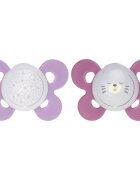 Chicco Physio Comfort Night 16-36 m биберон Stars/Bear 2 бр.