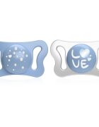 Chicco Physio Micro 0-2 m биберон Blue 2 бр.