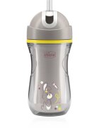 Chicco Sport Cup 14m+ чаша със сламка Grey 266 мл.
