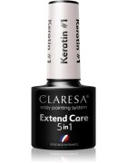 Claresa Extend Care 5 in 1 Keratin основен лак за нокти с гел с подхранващ ефект цвят #1 5 гр.
