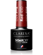 Claresa SoakOff UV/LED Color Rainbow Explosion гел лак за нокти цвят Red 430 5 гр.