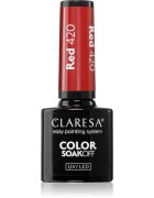 Claresa SoakOff UV/LED Color River гел лак за нокти цвят Red 420 5 гр.