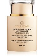 Collistar Even Finish Foundation+Primer 24h Perfect Skin фон дьо тен и основа SPF 15 цвят 1 Ivory 35 мл.