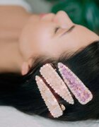 Crystallove Amethyst Hair Clip фиба за коса 1 бр.