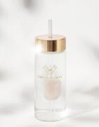 Crystallove Amethyst Straw Water Bottle стъклена бутилка за вода със сламка Rose 1 бр.