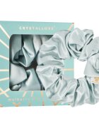 Crystallove Mulberry Silk Scrunchie копринен ластик за коса Amazonite 1 бр.