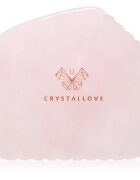 Crystallove Rose Quartz Contour Gua Sha масажно приспособление за лице 1 бр.