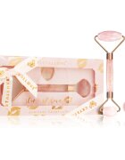 Crystallove Rose Quartz Selflove Set масажно валяче за лице и масажно приспособление