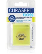 Curasept Dental Floss Ultra Fine Unwaxed конец за зъби без восък с антибактериална добавка 50 м