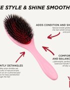 Denman Style D81M Style and Shine Brush гребен за изглаждане на косата Pink Crush 1 бр.