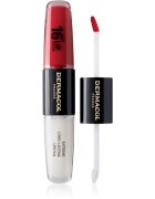 Dermacol 16H Lip Colour дълготрайно червило и гланц за устни цвят 36 Coral Sunset 2x4 мл.