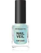 Dermacol Nail Veil горен лак за нокти с блестящи частици цвят Sparkling Ocean 11 мл.