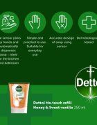 Dettol Soft on Skin Kids No-Touch Refill пълнител за безконтактен дозатор за сапун Honey & Vanilla 250 мл.