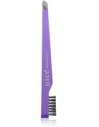 Diva & Nice Cosmetics Accessories наклонена пинсета с четка Purple 1 бр.