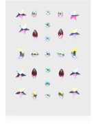 Diva & Nice Cosmetics Face Stones лепенки за лице Pink Tears 35 бр.