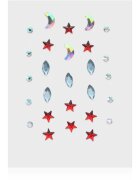 Diva & Nice Cosmetics Face Stones лепенки за лице Red Stars 35 бр.
