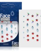 Diva & Nice Cosmetics Face Stones лепенки за лице Red Stars 35 бр.