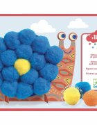 DJECO Fluffy Animals пухкави помпони за декорация на животинчета 18m+ 1 бр.