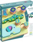DJECO Puzzle & Push Along Toy Animal Toy Cars играчка сортер 18m+ 12 бр.