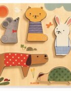 DJECO Wooden Block Puzzle Pets играчка сортер 12m+ 1 бр.