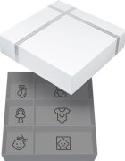 Dooky Luxury Memory Box Triple Frame Printset комплект за отпечатъци на бебето 1 бр.