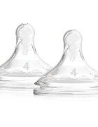 Dr. Brown's Options+ Wide-Neck Level 4 биберон за шише 9 m+ 2 бр.