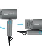 ECG Modifica Grigio Piccolo сешоар за коса за пътуване 1 бр.