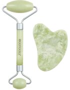 EcoTools Jade Roller & Gua Sha масажно валяче за лице и масажно приспособление 2 бр.
