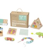 eliNeli Educational Box 19-24 m+ комплект играчки от дърво