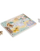 eliNeli Sound Puzzle Animals играчка сортер от дърво 18m+ 7 бр.