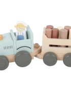 eliNeli Wooden Tractor Farm играчка от дърво за деца 18m+ 10 бр.