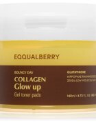 EQQUALBERRY Collagen Glow Up Gel Toner Pads тонизиращи възглавнички за озаряване на лицето 60 бр.