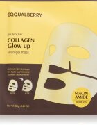 EQQUALBERRY Collagen Glow Up Hydrogel Mask платнена маска с озаряващ и хидратиращ ефект с гел текстура 30 гр.