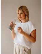 EQUA Glass стъклена бутилка за вода боя Feather 1 бр.