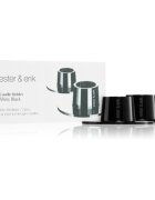 ester & erik accessories shiny black свещник 2 бр.