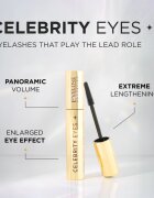 Eveline Cosmetics Celebrity Eyes спирала за екстра дължина цвят Black 7 мл.