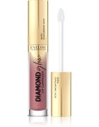 Eveline Cosmetics Diamond Glow блясък за устни с блестящи частици с хиалуронова киселина цвят 11 Rose Nude 45 мл.