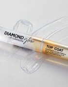 Eveline Cosmetics Diamond Glow блясък за устни с блестящи частици с хиалуронова киселина цвят 12 Top Coat 4.5 мл.