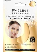 Eveline Cosmetics Gold Illuminating Compress хидрогелова маска за зоната около очите с екстракт от охлюв 2 бр.