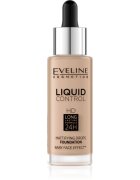 Eveline Cosmetics Liquid Control течен фон дьо тен с пипета цвят 035 Natural Beige 32 мл.