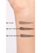 Eveline Cosmetics Micro Precise водоустойчив молив за вежди с четка 2 в 1 цвят 02 Soft Brown 4 гр.