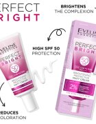 Eveline Cosmetics Perfect Bright SPF 50 защитен матиращ крем за лице SPF 50 30 мл.