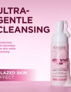 Eveline Cosmetics Pink Snail Glazed Skin Effect нежна почистваща пяна за лице 150 мл.