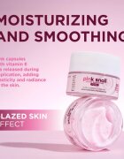 Eveline Cosmetics Pink Snail Glazed Skin Effect озаряващ крем против бръчки 50 мл.